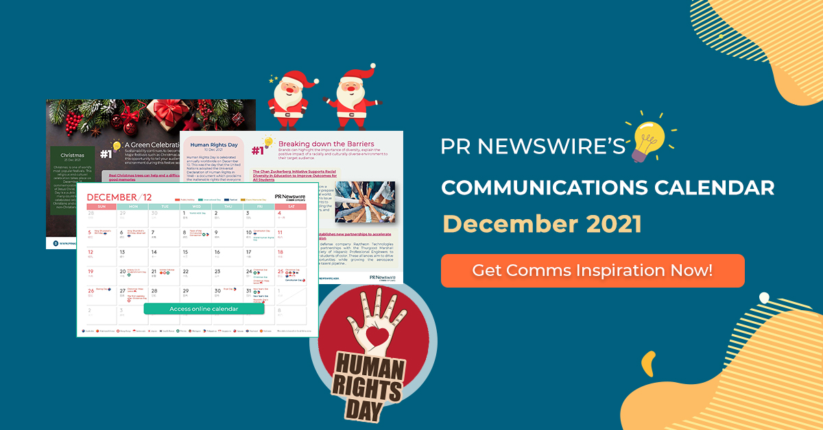 PR Newswire’s December 2021 Communications Calendar